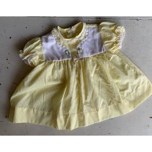 vintage Jolene baby : yellow polka dot dress